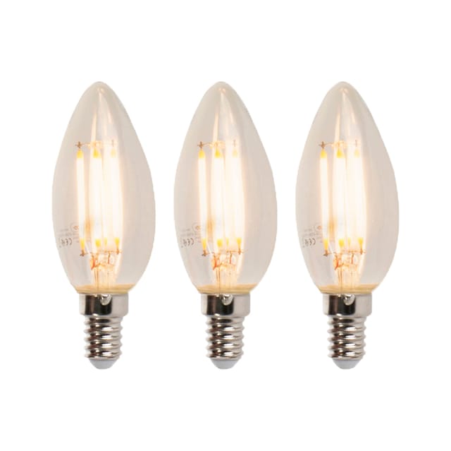 Luedd - Set Mit 3 Led E14 Dimmbaren Kerzenlampen B35 5w 380lm 2700k