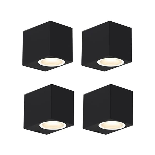 4er Set Moderne Wandleuchten Schwarz Ip44 - Baleno I