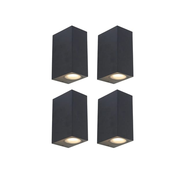 4er Set Moderne Wandleuchten Schwarz Ip44 - Baleno Ii