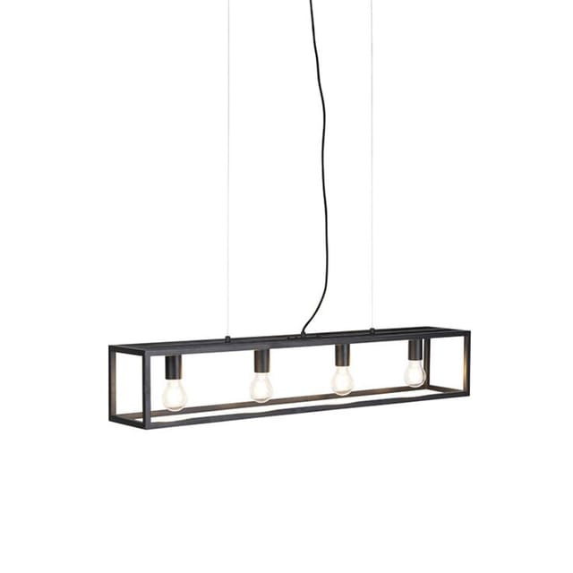 Smart Industrie Hängelampe Schwarz Inkl. 4 Wifi A60 - Cage 4