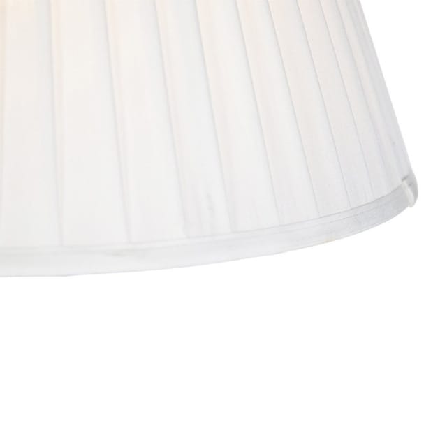 Hängelampe Mit Plissiertem Schirm Creme 35 Cm - Blitz I Stahl
