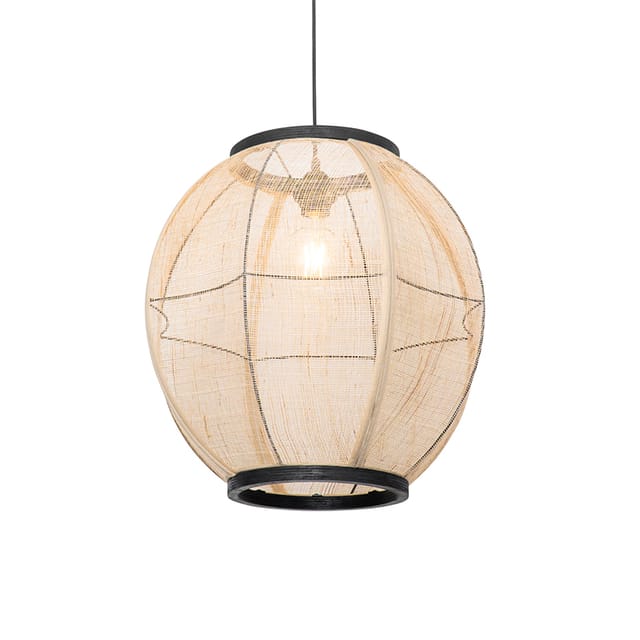 Orientalische Hängelampe Braun Stoff 46 Cm - Rob