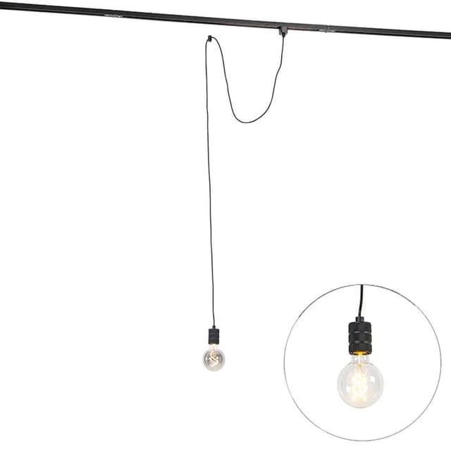 Pendelleuchte Schwarz Für Schienensystem 1-phasig - Iconic Cavalux