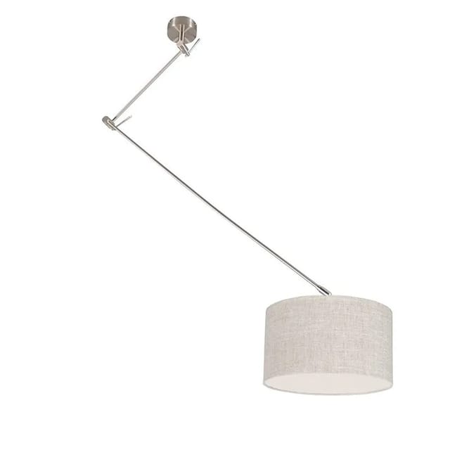 Hängelampe Stahl Mit Schirm 35 Cm Grau Verstellbar - Blitz I