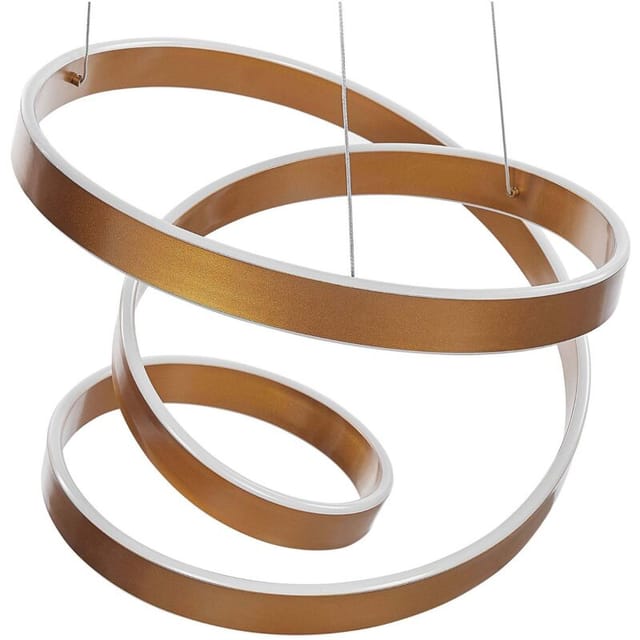 Hängelampe Led Gold Metall Pendelleuchte Für Esszimmer Für Schlafzimmer Für Wohnzimmer 135 Cm Geschwungene Form