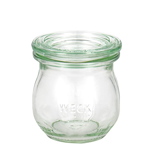 Weck - Einmachgläser Tulpenglas 75 Ml Mit Deckel Klammer Gummi 12 Vorratsgläser