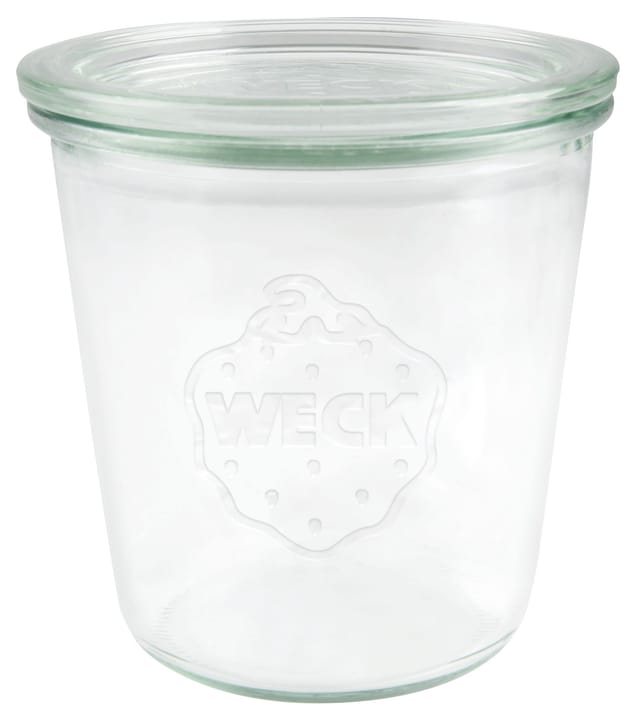 Einkochglas 290 Ml 6 St. Rundrandglas Ein Glas + Deckel, Gummi, Klammern - Weck