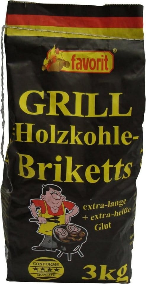 Favorit - Grillbriketts 3 Kg Sack Holzkohlebriketts Aus Holzkohlenstaub Gepresst
