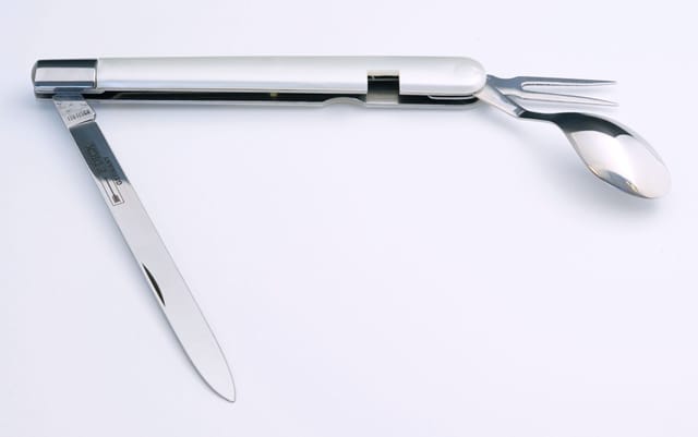 Degustations-set Besteck-set 3-teilig, Löffel / Messer / Gabel, Klappbar - F.dick