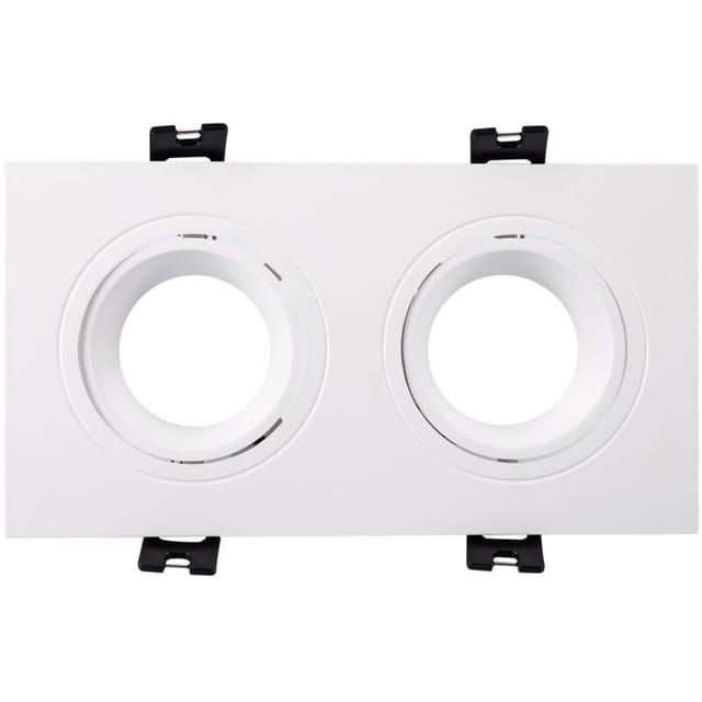Efectoled - Downlight Einbaustrahler Eckig Schwenkbar Gu10 6w Schnitt 75x150 Mm Pc 6000k Kaltweiß No Flicker
