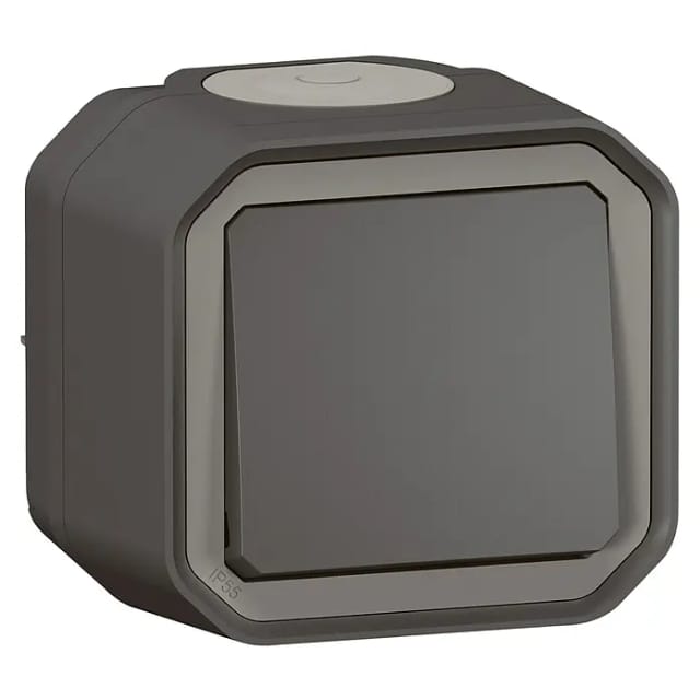 Plexo 10a Wasserdichter Drucktaster Ip55 Ik08 Komplettlieferung Für Aufputzmontage - Anthrazit Legrand Leg069790l