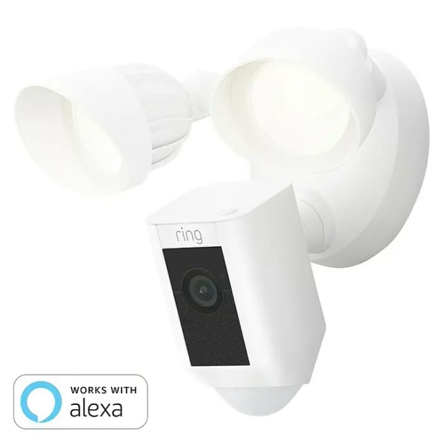 Ring Floodlight Cam Wired Plus White 8sf1p1-weu0 Wlan Ip Überwachungskamera 1920 X 1080 Pixel