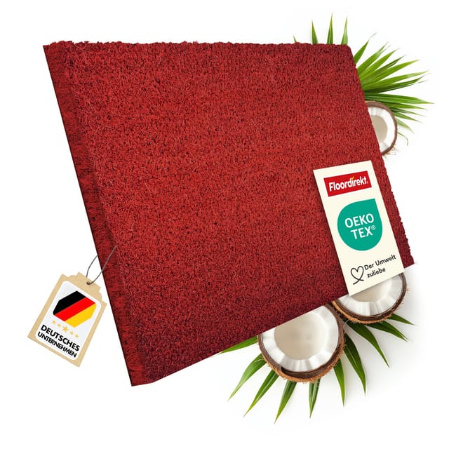 Casa Pura - Fußmatte Kokos Rot 17 Mm 100 X 400 Cm