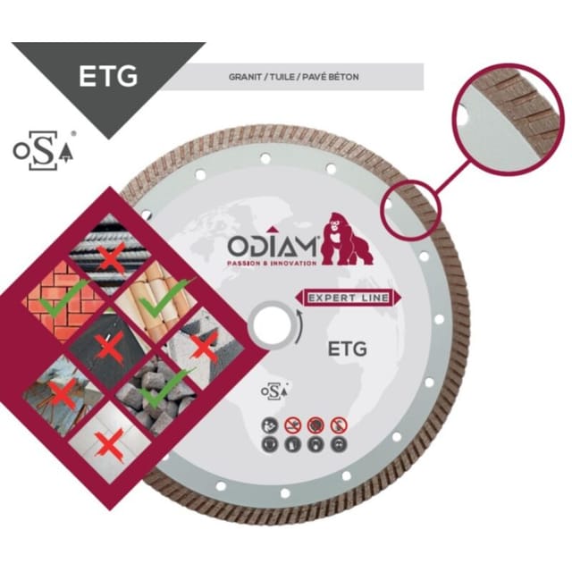 Diamant-scheibe - Etg Ã˜125 - Bohrung 22,23