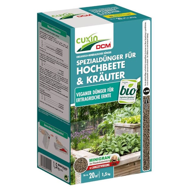 Cuxin - Hochbeetdünger Kräuterdünger 1,5 Kg Gemüsedünger Beetdünger Obstdünger