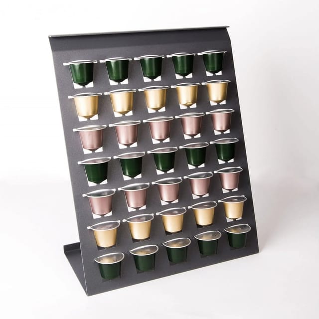 Kesseböhmer Linero Mosaiq Graphitschwarz Kapselhalter Für 35 Nespresso Kaffee Kapseln Von Sotech
