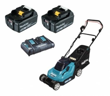 Gartenmaschinen - 18v Akku-rasenmäher, Schnittbreite 38 Cm, 2x Akku 5,0 Ah Lxt, Ladegerät Dlm382pt2 - Makita