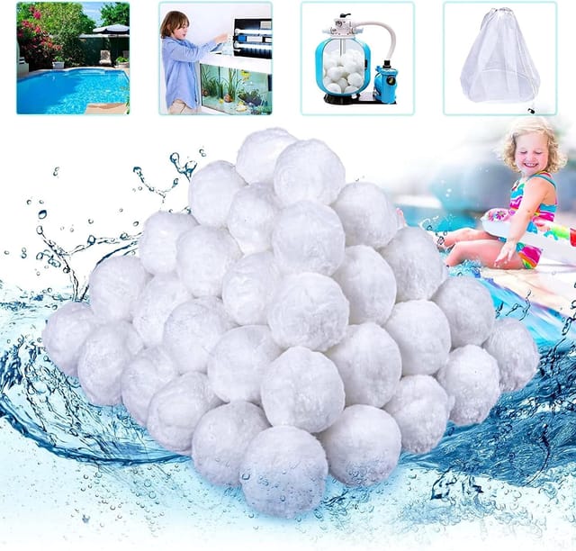 Ineasicer 700 G Pool-filterbälle, Sandfilter, Wiederverwendbarer Pool-filterball, Geeignet Für Verschiedene Pool-filtersysteme