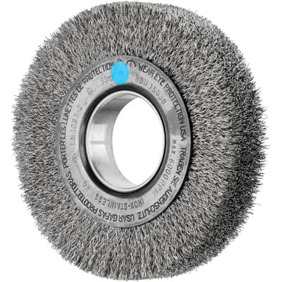 Pferd Tools Pos Rundbürste Breit Ungezopft Rbu Ø150x38xvariable Bohrung Edelstahl-draht-ø0,30 Schleifbock