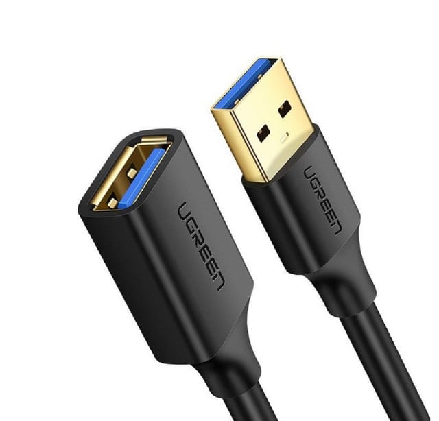 1,5m Kabel Verlängerungsadapter Usb 3.0 (weiblich) - Usb 3.0 (männlich) Kabel Für Computer, Smartphones Usb-adapter Schwarz - Ugreen