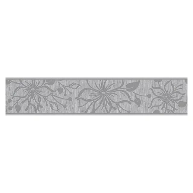 A.s.creations - A.s. Creation Only Borders 11 346667 Vliesbordüre Blumenoptik 5.00 X 0.13 M Grau Tapete