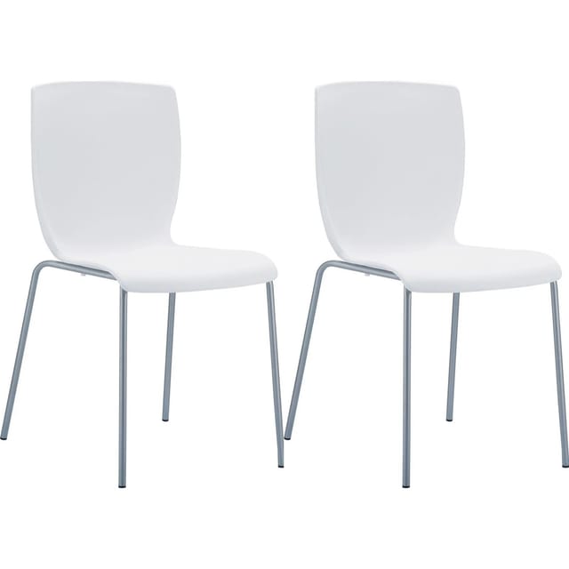 2er Set Stühle Mio Weiß