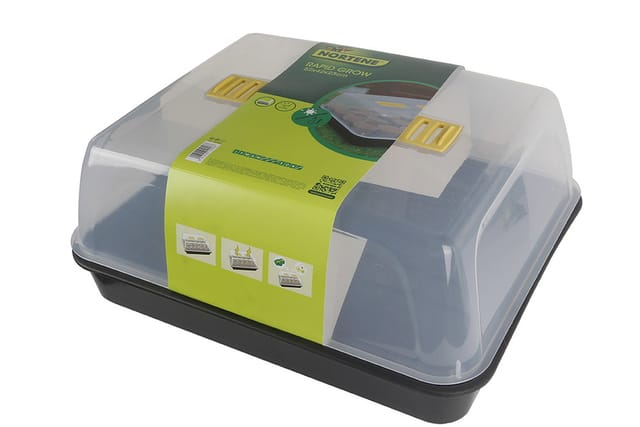 Rapid Grow Mini-gewächshaus Aus Polypropylen Für Samen, Schwarz/transparent Nortene