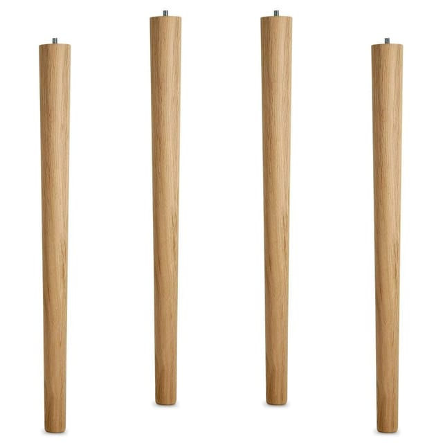 So-tech - 4er Pack - Tischbein Eiche Massiv Ø 60/40 Mm Höhe 710 Mm