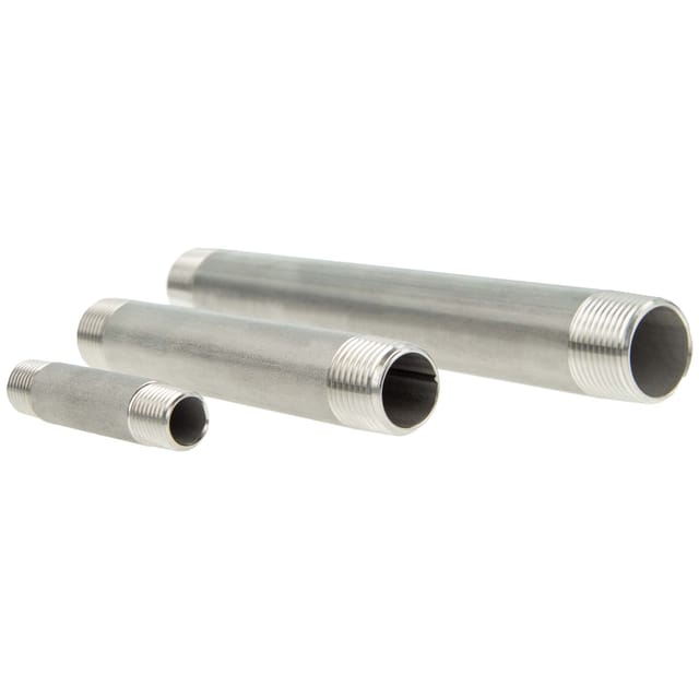 Tecuro - Rohrdoppelnippel Langnippel Edelstahl V4a (aisi 316), Ag/ag Konisch 1/4 Zoll X 60 Mm