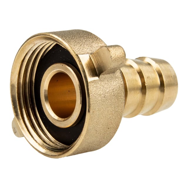 Tecuro - Schlauchverschraubung Mit 1 Zoll Üwm X Tülle Ø 15 Mm, Messing Blank