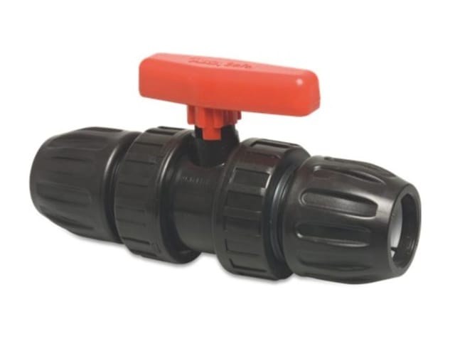 Mega Group - Mega Kugelhahn Mit Klemmverbinder 20 Mm Pp Schwarz, Typ Safe 500