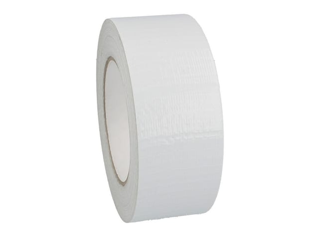 Tecuro - Gewebeband 518, 140 My, Pe-beschichtetes Gewebe, Weiß 48 Mm X 50 M