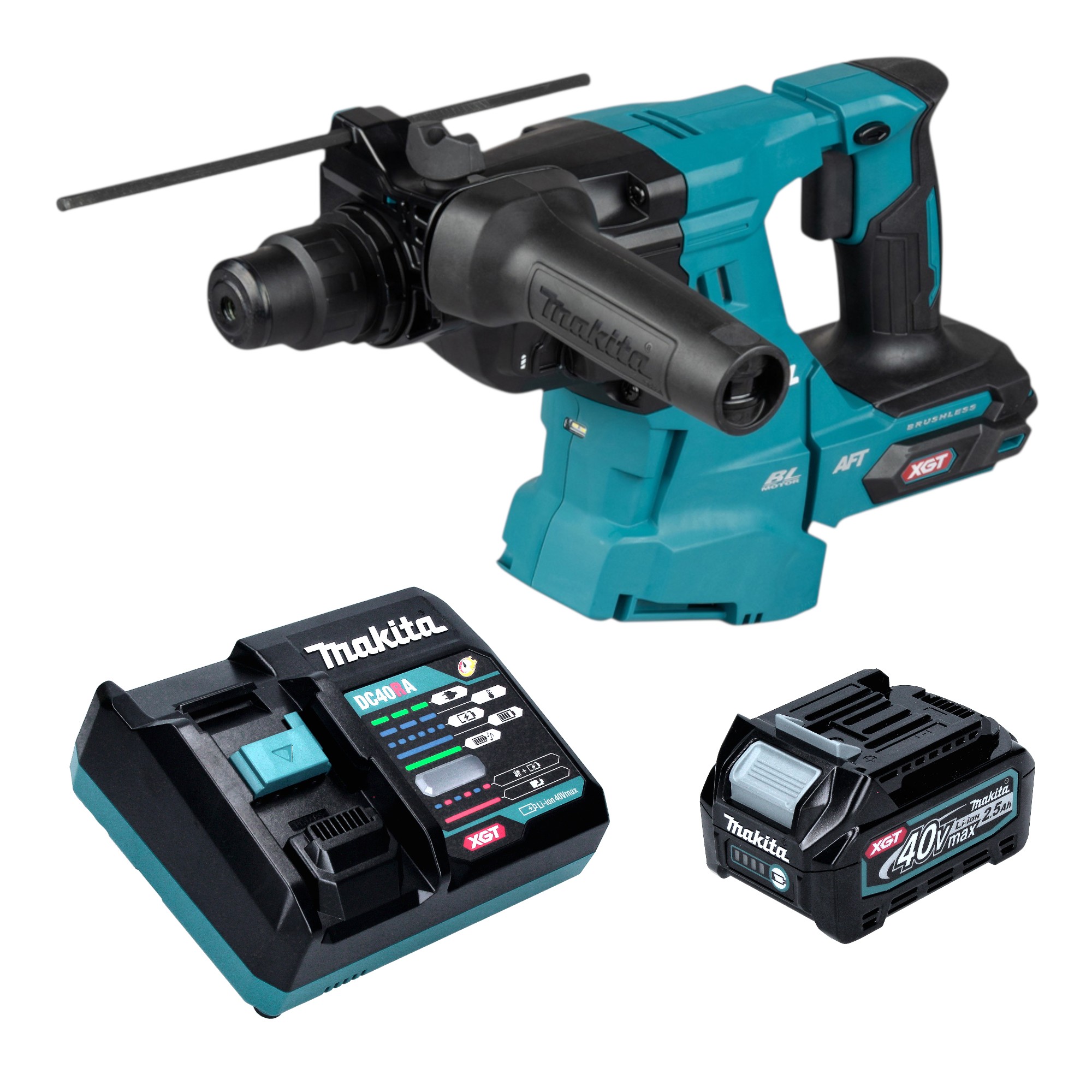 Makita Hr 011 Gd101 Akku Kombihammer 40 V Max. 3,3 J Sds Plus Brushless + 1x Akku 2,5 Ah + Ladegerät