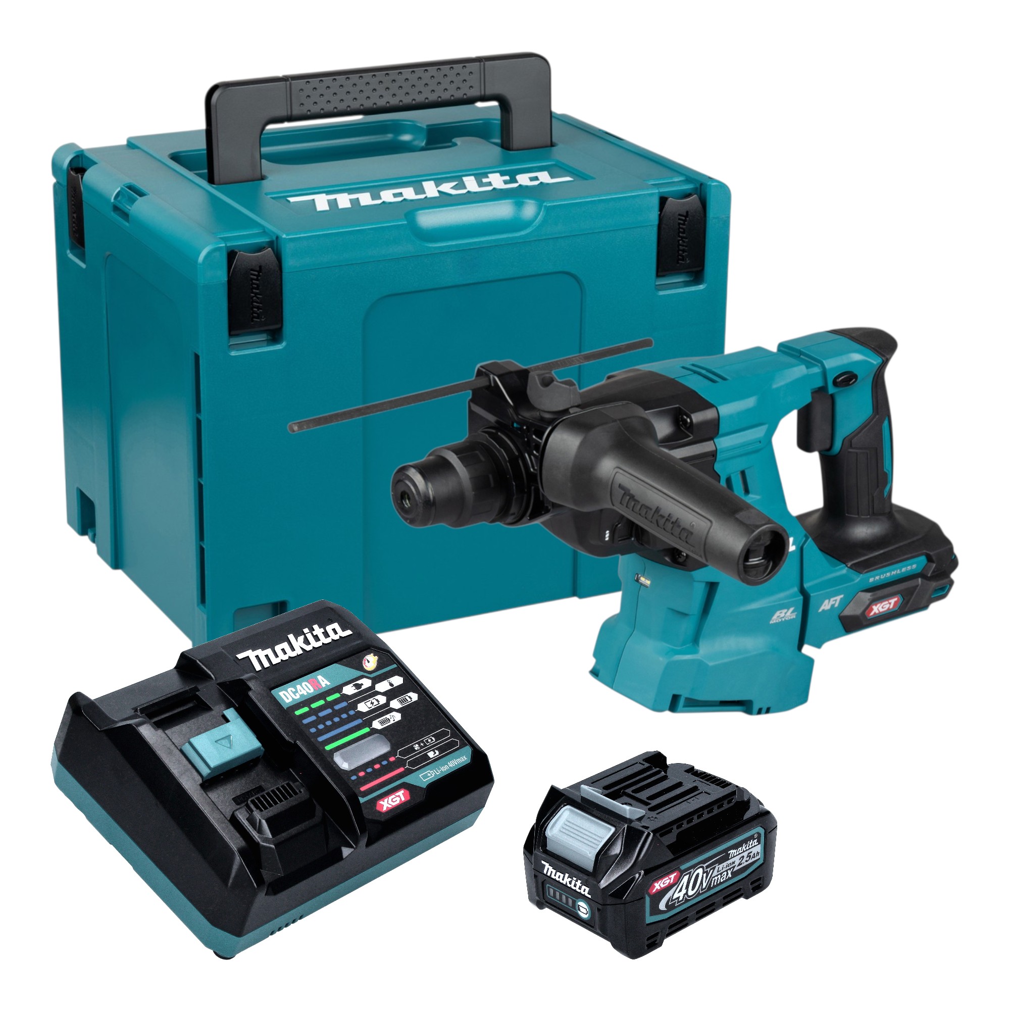 Makita Hr 011 Gd101 Akku Kombihammer 40 V Max. 3,3 J Sds Plus Brushless + 1x Akku 2,5 Ah + Ladegerät + Makpac