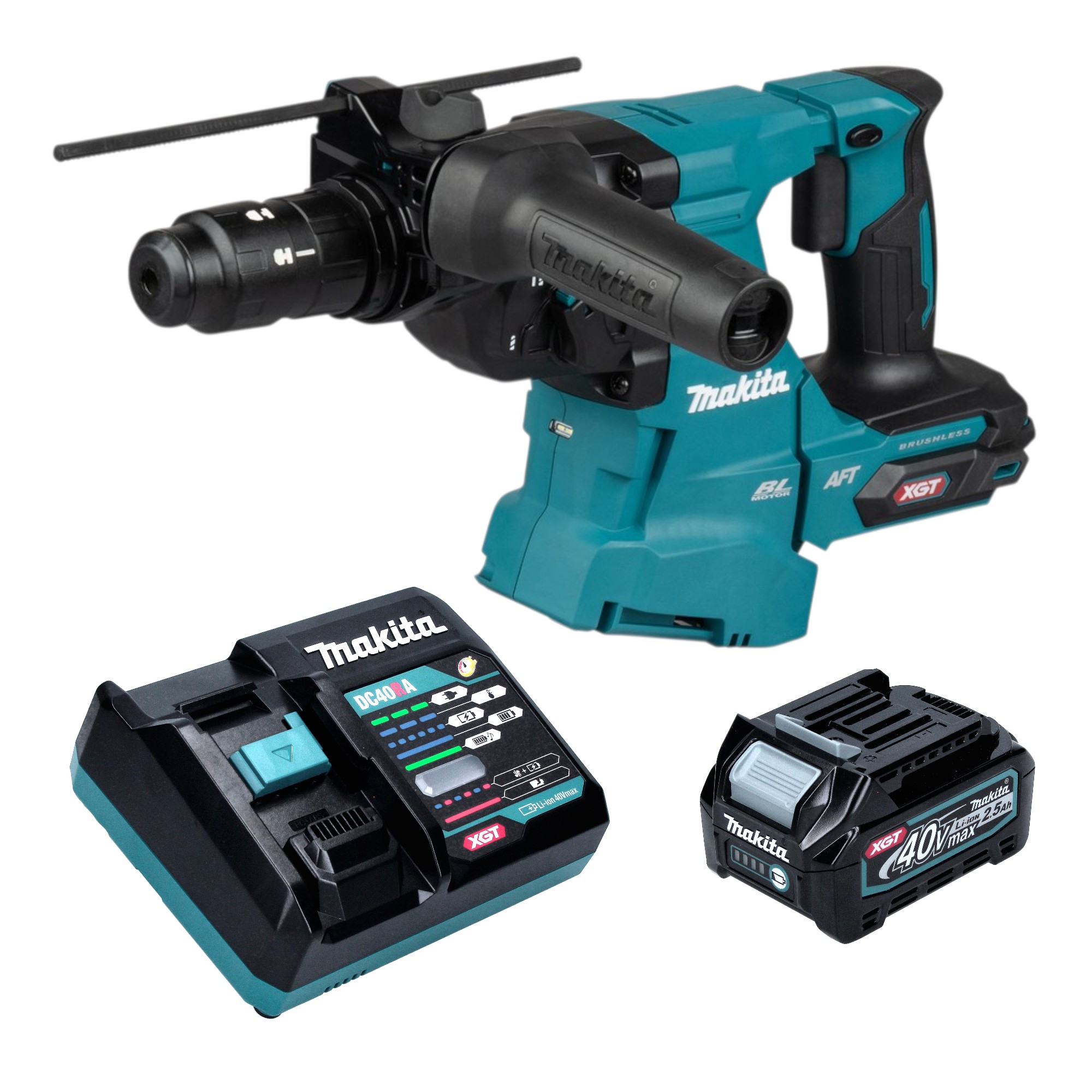 Makita Hr 012 Gd101 Akku Kombihammer 40 V Max. 3,3 J Sds Plus Brushless + 1x Akku 2,5 Ah + Ladegerät