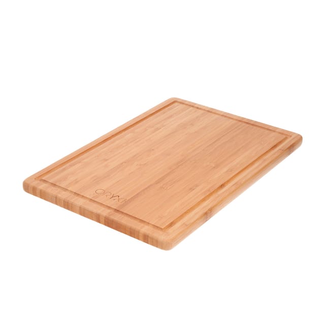 Tabla Cortar De Madera De Bambu Con Ranura 38x25,5 Cm.