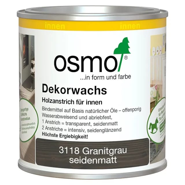 Osmo Dekorwachs 375 Ml Granitgrau Holzreiniger & Pflege