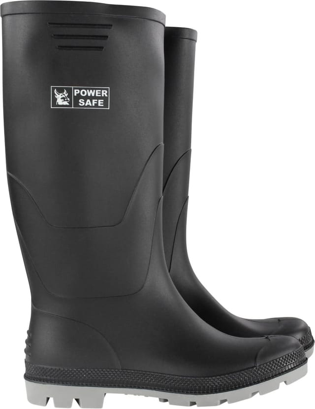 Pvc-stiefel Hoch Schwarz-grau Stiefel - Power Safe