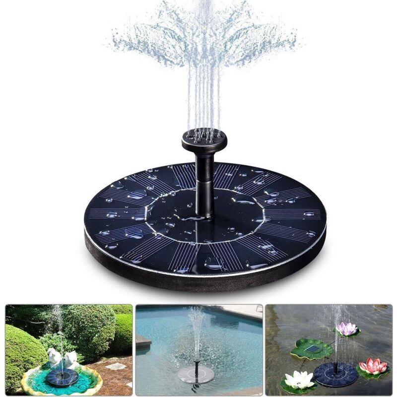 Solarbrunnen, Solar-teichpumpe 1,4 W Mit 4 Effekten, Maximale Höhe Von 70 Cm, Solarpumpe, Schwimmende Solar-brunnenpumpe Für Gartenteich Oder Vogelbad