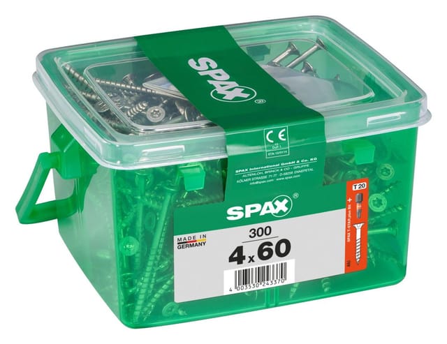 Spax - Universalschrauben 4.0 X 60 Mm Tx 20 - 300 Stk. Holzschrauben