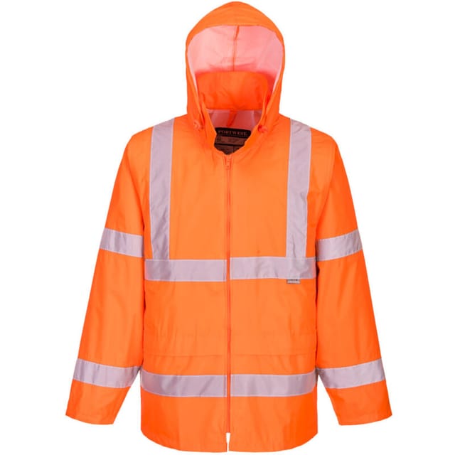 Portwest Warnschutz Regenjacke Für Herren H440 Orange L