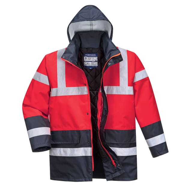 Parka Hv Bicolore Rot/marine Xl