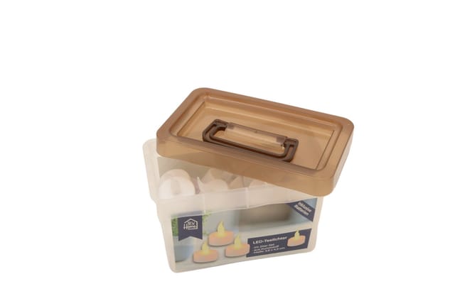 Led-teelichter-box 24er Set Flackerndes Licht Kerzenlicht Deko Kerze