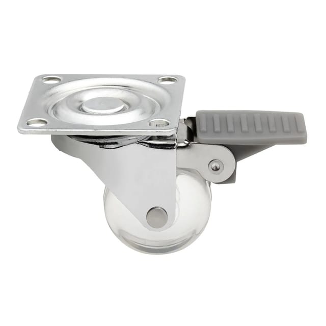 Möbelrolle Ø 35 Mm Transparent Mit Bremse
