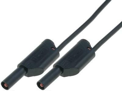 Prüfkabel 2m Schwarz Mit 4mm 16amp Bändern