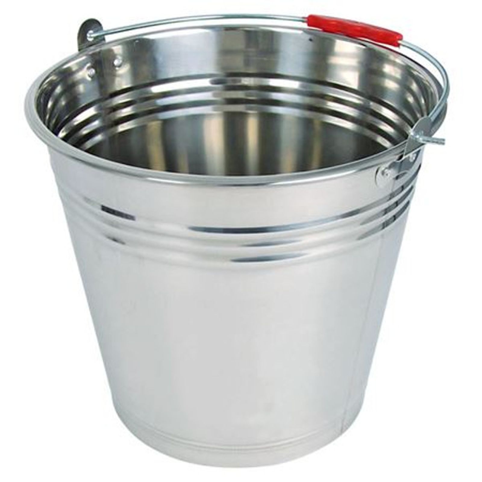 Buri - Edelstahleimer 12 Liter Metalleimer Wassereimer Blumenkübel Ascheeimer Dekoeimer