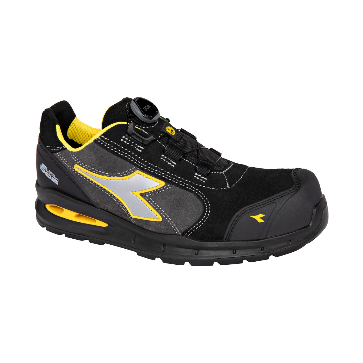 Diadora Run A.box Master Boa Low S3s Fo Sr Sc Esd Sicherheitsschuhe - 44 Eu - Schwarze
