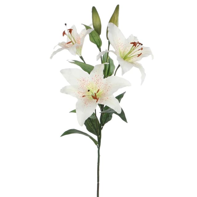 Mica Decorations - Mica Künstlicher Lilienstiel Stargazer Creme 75 Cm Kunstpflanzen