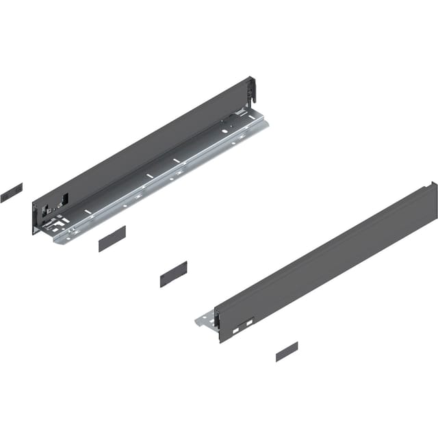Legrabox Pure Set Höhe N Otion S, 40kg, Nl 400, Oriongrau - Blum