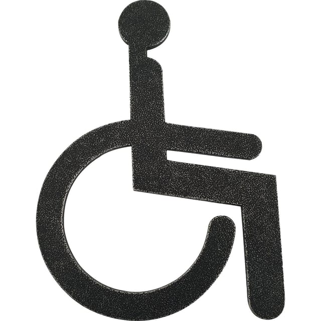 Wc Symbol Zum Kleben - Rollstuhl Verzinkt Eisen Patiniert Schwarz - Halcö